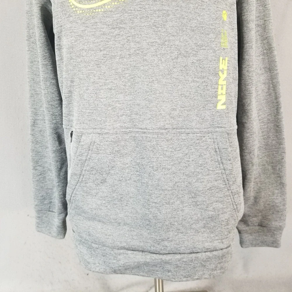 Nike hoodie sweater sweatshirt men's medium gray long sleeve Therma Fit soccer